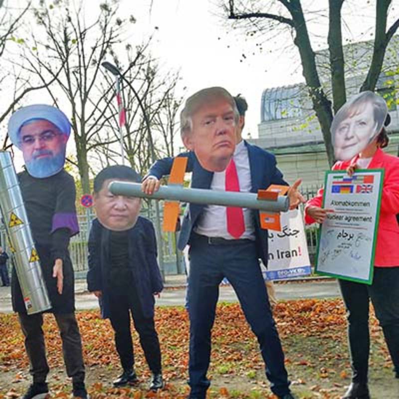 No War on Iran - Protests in Berlin, October 2019. Picture: DFG-VK