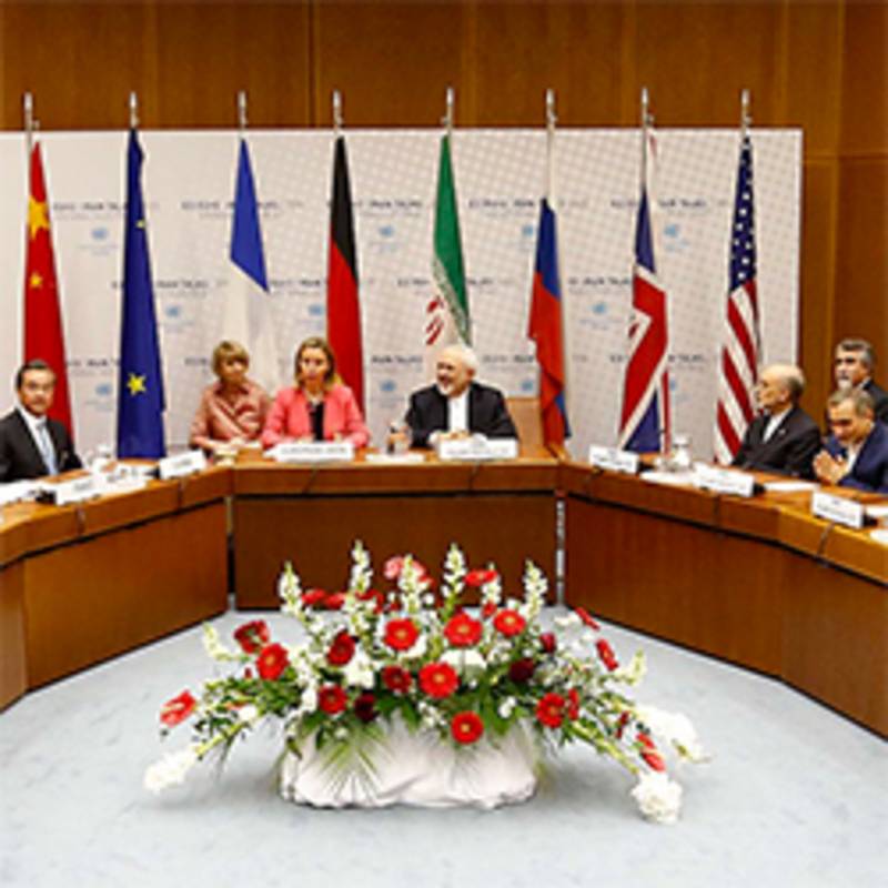 Abschluss der Verhandlungen zum Iran-Atomabkommen am 14.05.2017 in Wien; Foto: Wikipedia, Dragan CC BY 2.0
